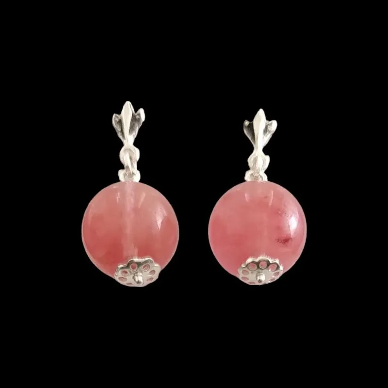 BRINCO BOLA MURANO ROSA