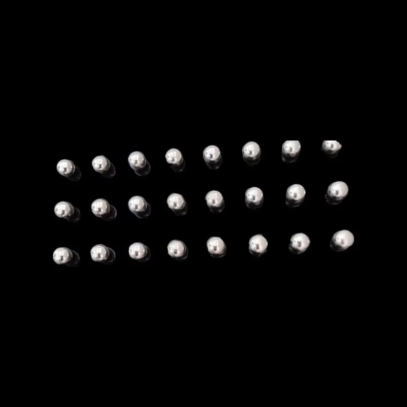 BRINCO BOLA PRATA N° 6 - 6MM (CARTELA 12 PARES)