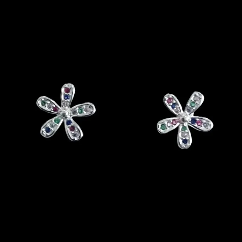 BRINCO FLOR 5 PETALAS COLORIDA