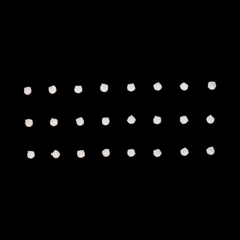 BRINCO STRASS N° 3 BRANCO (CARTELA 12 PARES)