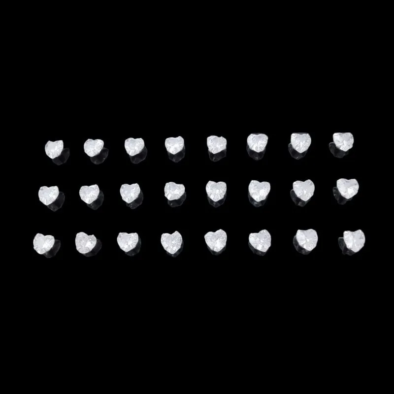 BRINCO ZIRCONIA CORAÇÃO 5X5 5MM (CARTELA 12 PARES)