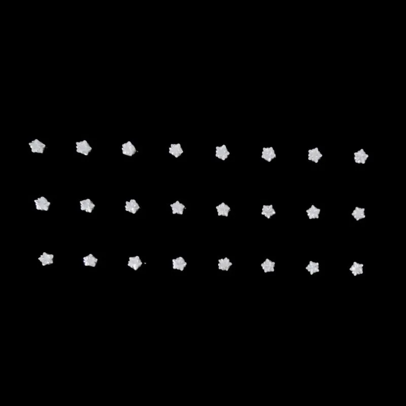 BRINCO ZIRCONIA ESTRELA 3X3 3MM (CARTELA 12 PARES)