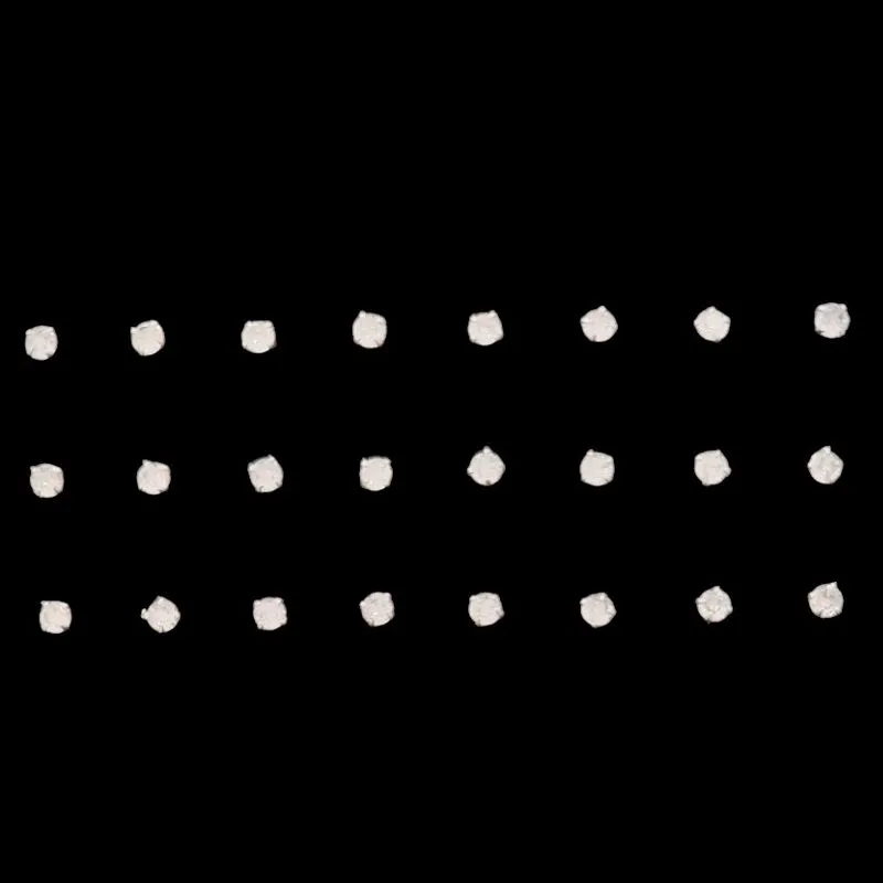 BRINCO ZIRCONIA REDONDO N° 2  - 2MM (CARTELA 12 PARES)