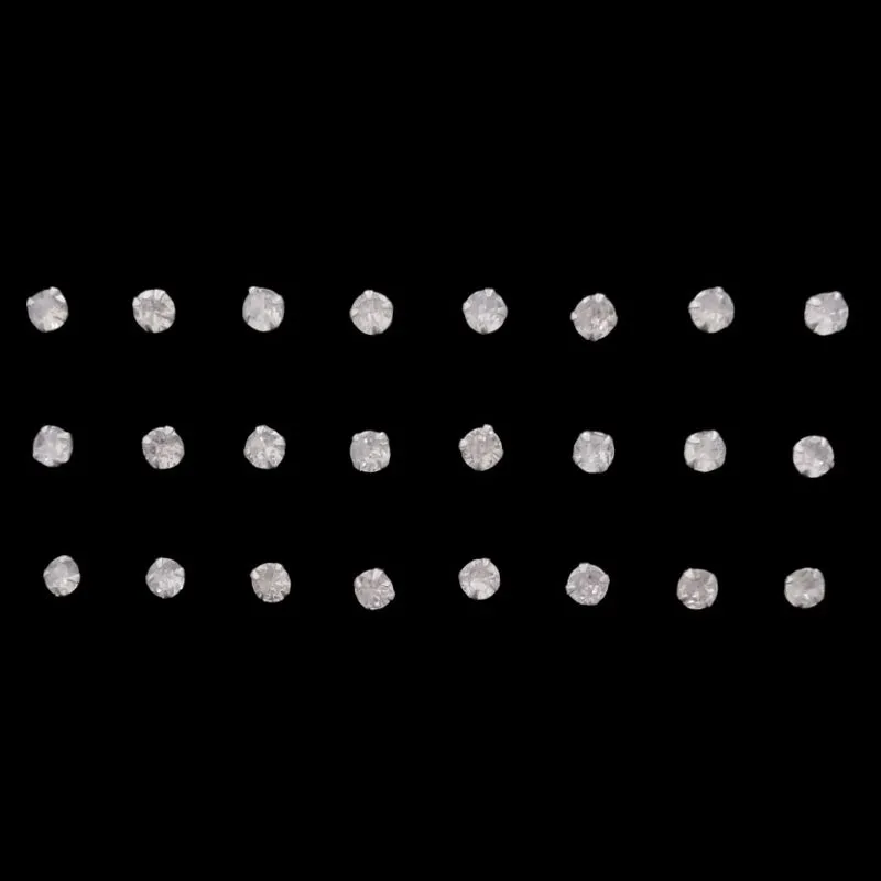 BRINCO ZIRCONIA REDONDO  N° 4 - 4MM (CARTELA 12 PARES)