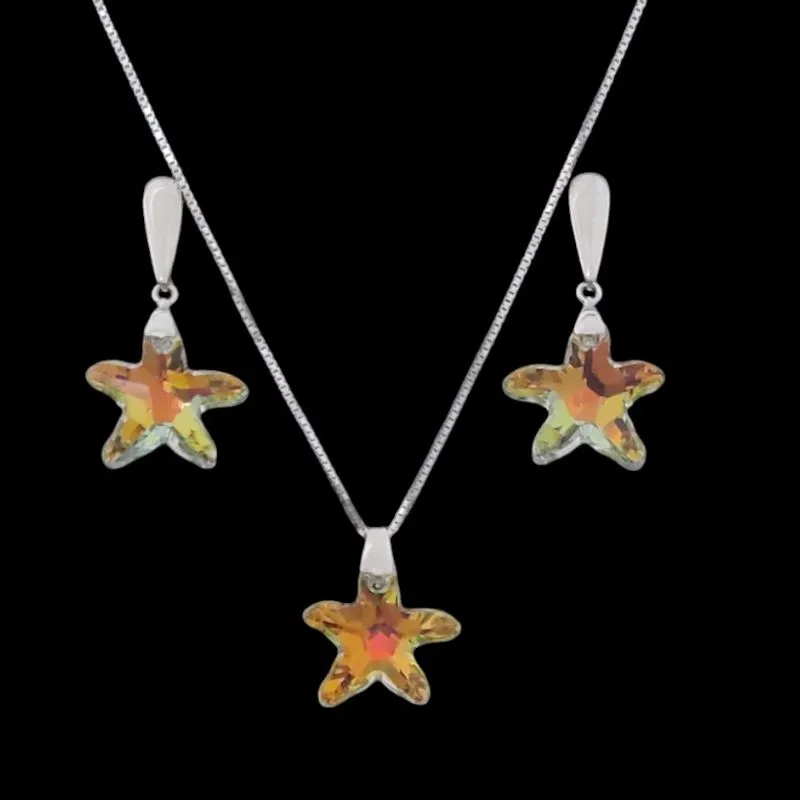 CONJUNTO ESTRELA CRISTAL FURTA COR