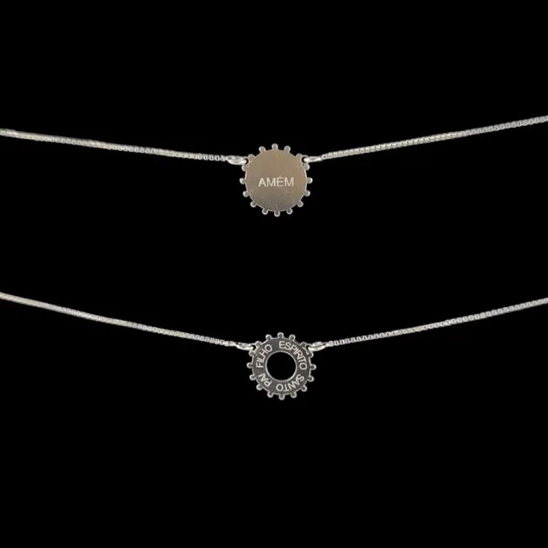 ESCAPULARIO MEDALHA (PAI/FILHO/ESP. SANTO/AMEN)