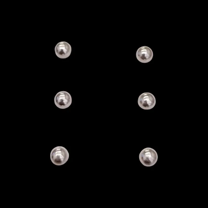 TRIO BOLAS PRATA IGUAIS N° 5