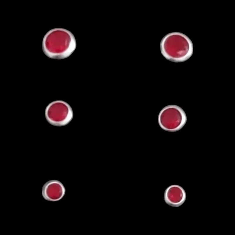 TRIO ZIRCONIA 3/4/5 MM CRAVAÇÃO INGLESA (CORES)
