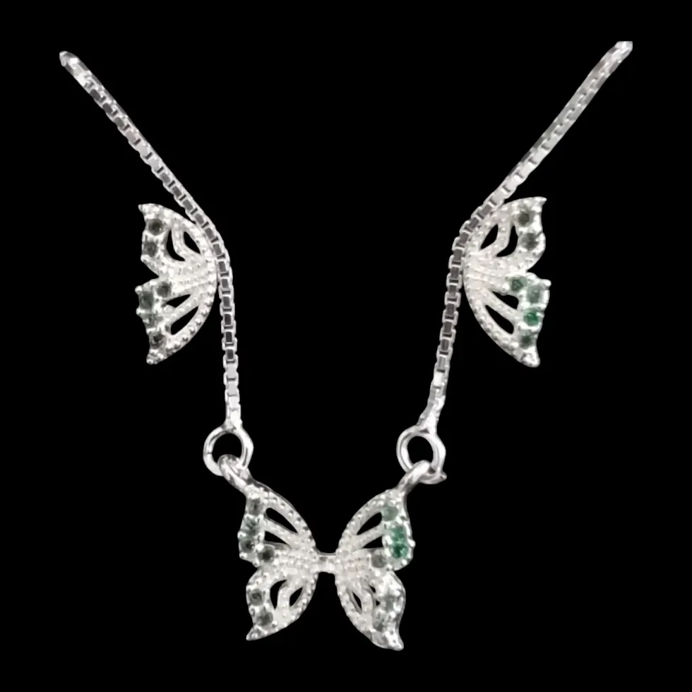 CONJUNTO BORBOLETA ASA SEPARADA CRAVEJADA (CORES)