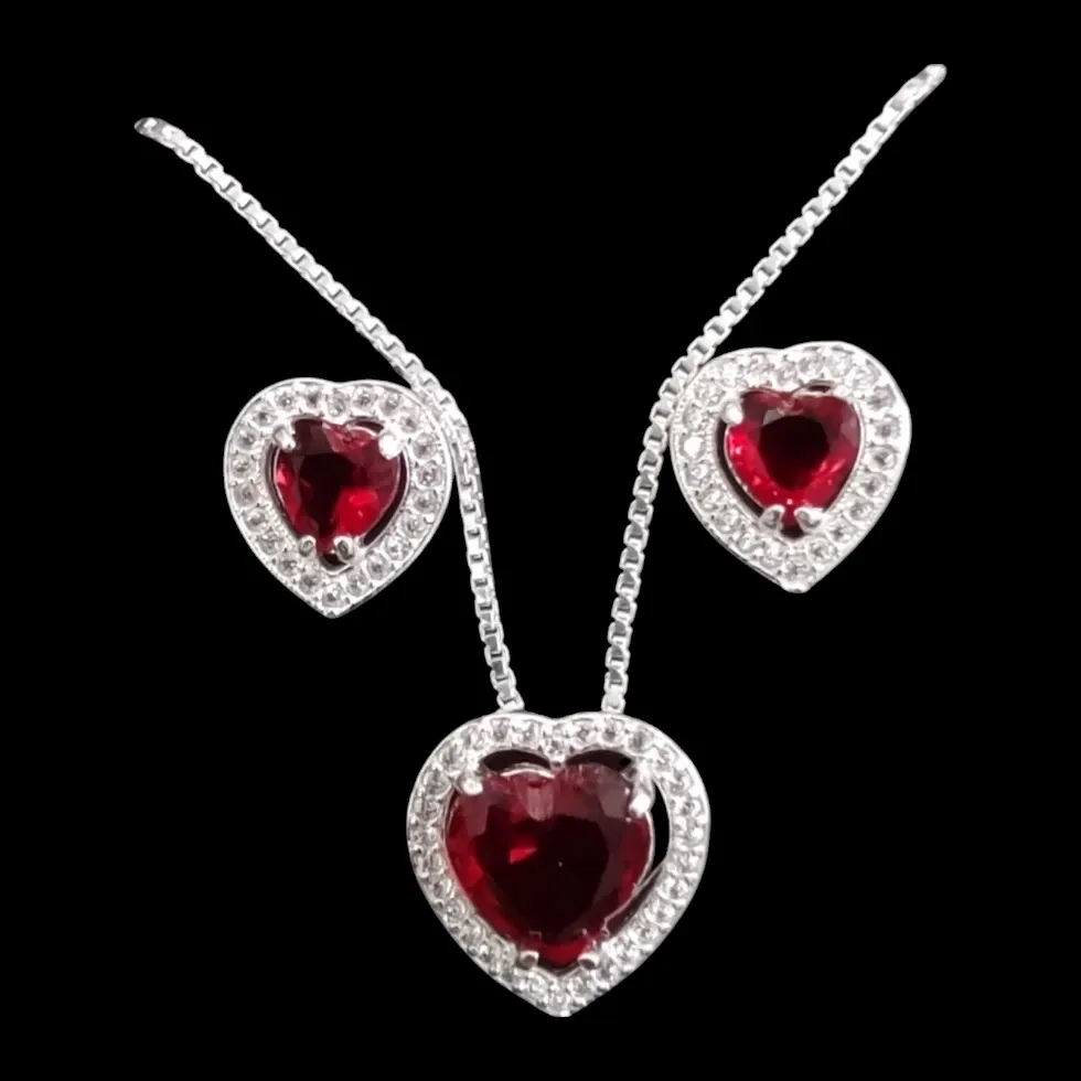 CONJUNTO CORAÇÃO MOLDURA CRAVEJADO (CORES)