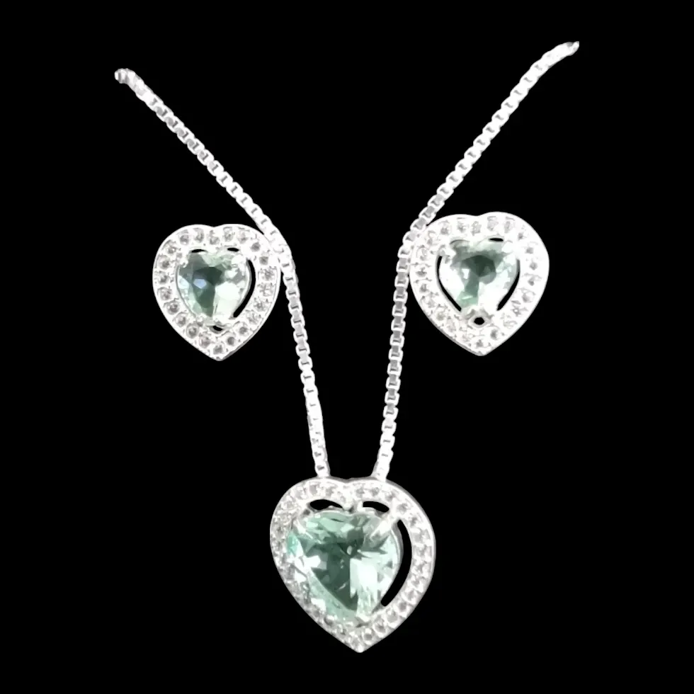 CONJUNTO CORAÇÃO MOLDURA CRAVEJADO (CORES)