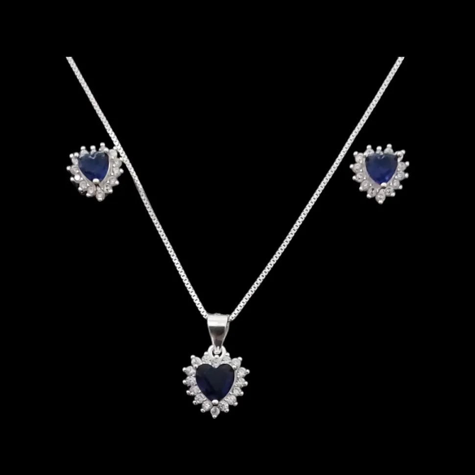 CONJUNTO CORAÇÃO 5X5 CRAVEJADO