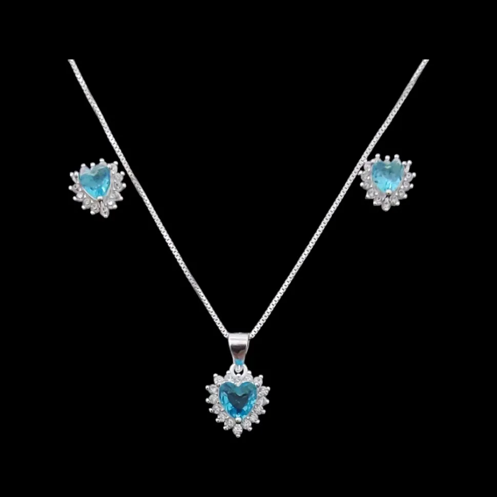 CONJUNTO CORAÇÃO 5X5 CRAVEJADO