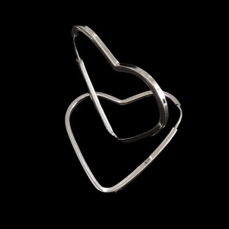 ARGOLA CORAÇÃO FIO QUADRADO 2,7 CM 1,5 MM