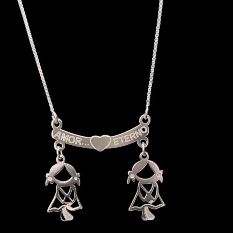 GARGANTILHA CANGA 02 FILHOS (MENINA/MENINO)