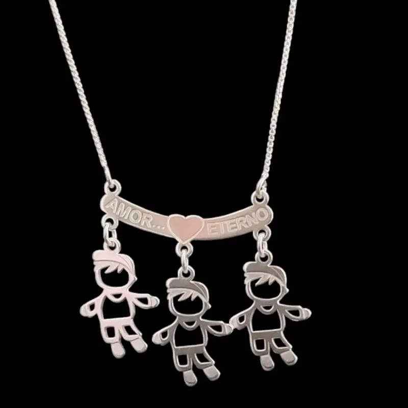 GARGANTILHA CANGA 03 FILHOS (MENINO/MENINA)