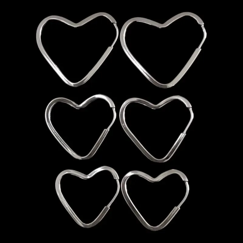 TRIO ARGOLAS CORAÇÃO FIO QUADRADO 1,5MM P/M/G