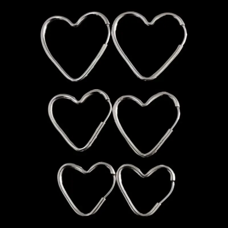 TRIO ARGOLAS CORAÇÃO  FIO REDONDO 1,5MM P/M/G