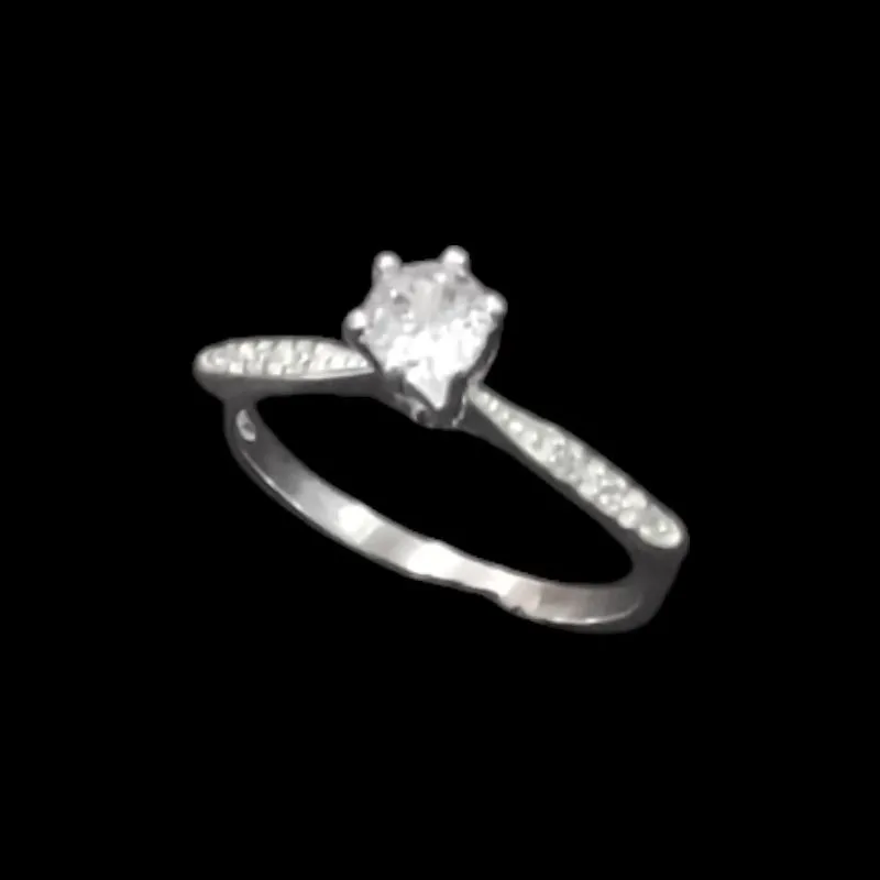 ANEL SOLITÁRIO 4 ,0MM MICROZIRCONIA LATERAL