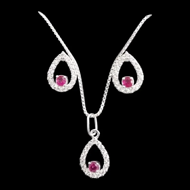 CONJUNTO GOTA CRAVEJADA E PEDRA NO CENTRO (CORES)