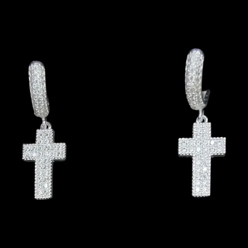 BRINCO ARGOLA CRUZ CRAVEJADA ( NEYMAR)