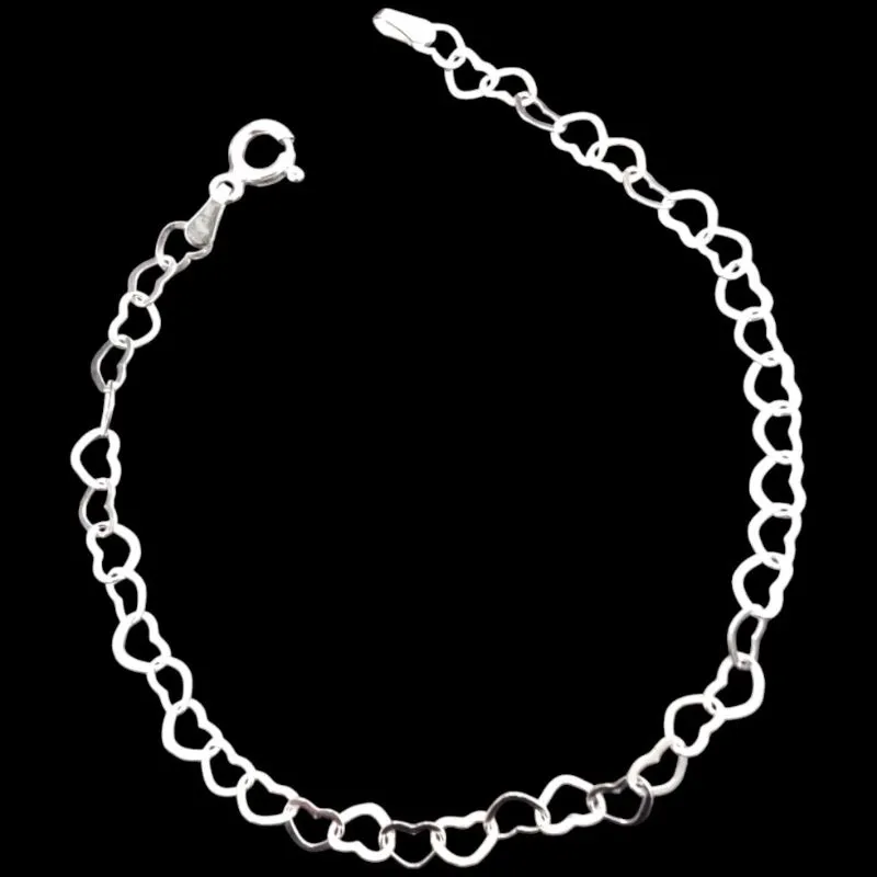 PULSEIRA ELOS CORAÇÕES  1,7 GR - 3,5 MM (*Consulte Nossos Preços Pelo WhatsApp)