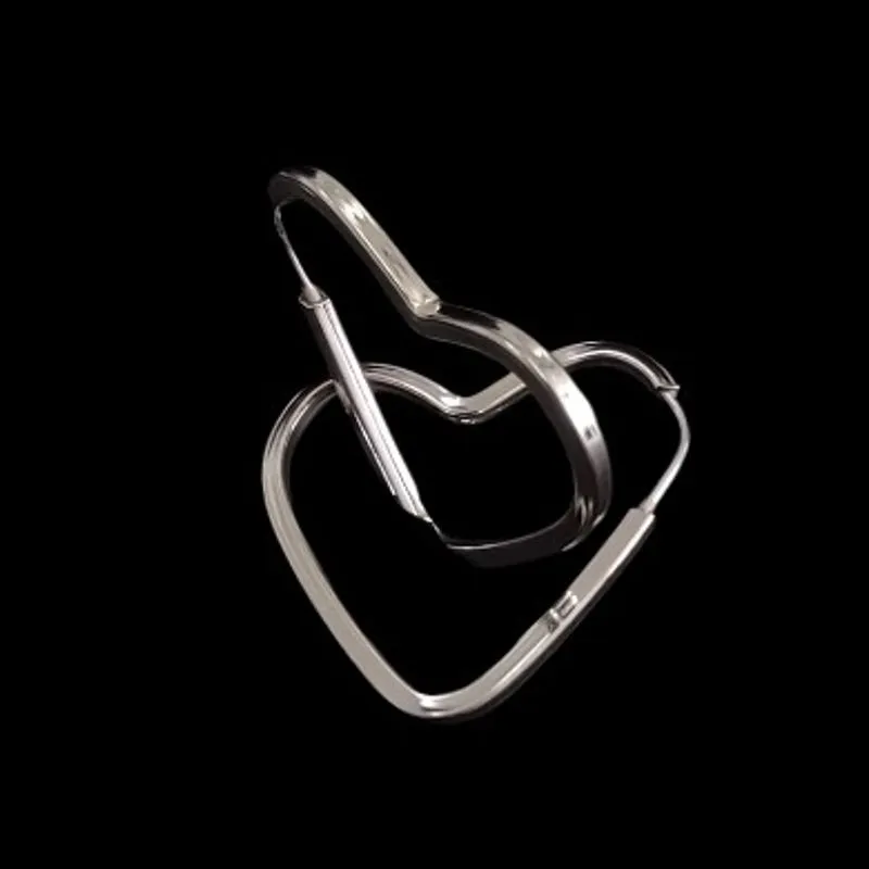 ARGOLA CORAÇÃO FIO QUADRADO 2,2 CM 2,5 MM Nº2