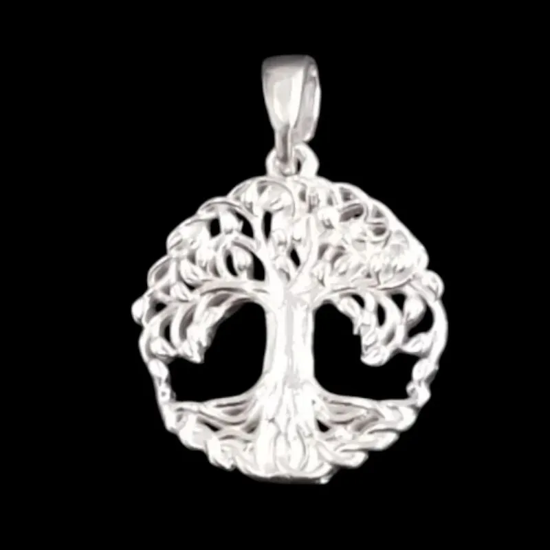 PINGENTE ARVORE DA VIDA LISA COM CIRCULO TAM. MINI