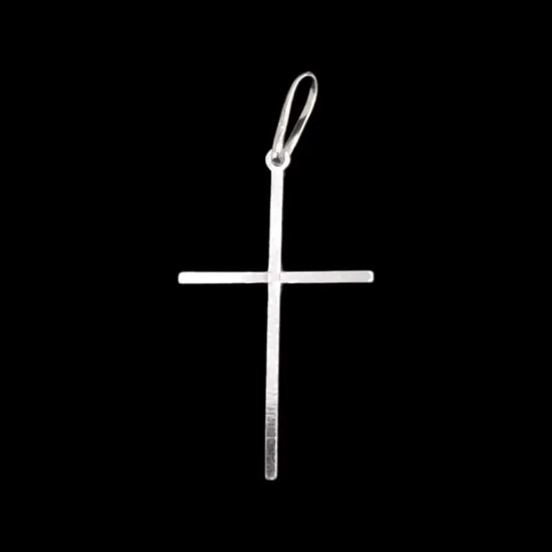 PINGENTE CRUZ LISA FIO QUADRADO TAM. MEDIO