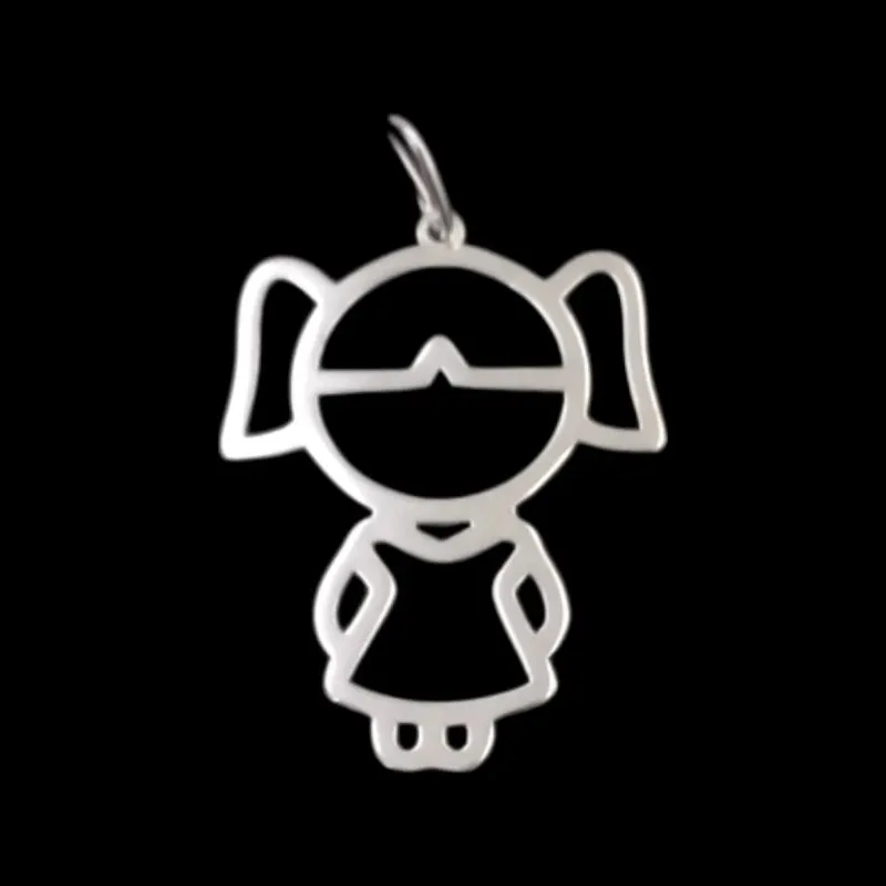 PINGENTE MENINA DESENHADA 2,5 CM