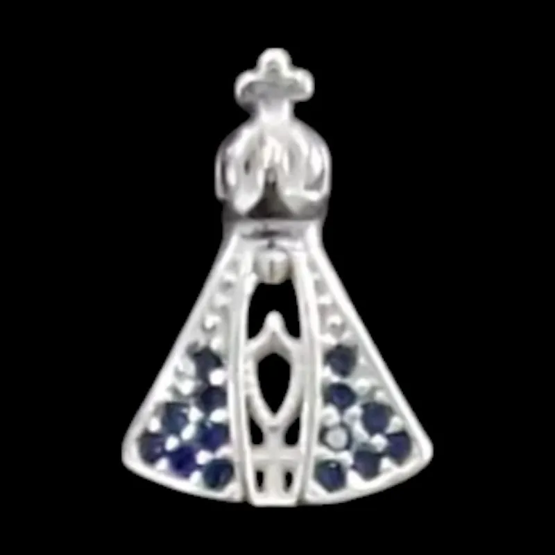 PINGENTE NOSSA SRA MANTO AZUL MINI 12 MM