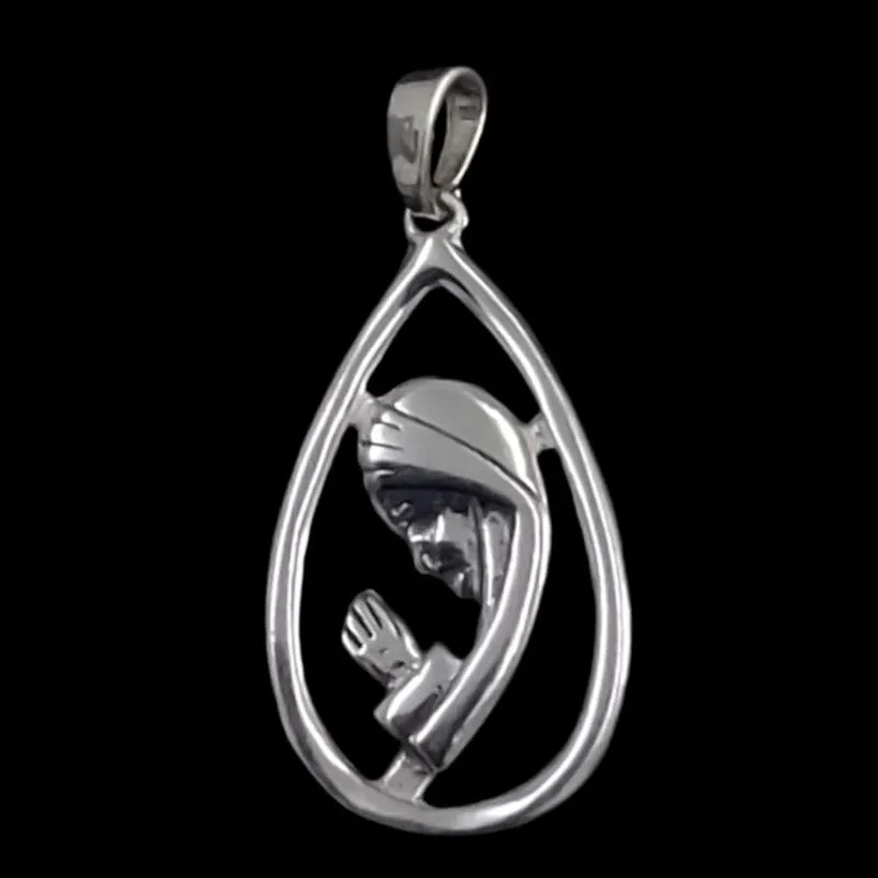 PINGENTE OVAL NOSSA SRA. APARECIDA DESENHADA