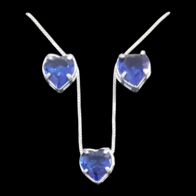 CONJUNTO GALERIA CORAÇÃO 8X8 TRADICIONAL AZUL MARINHO