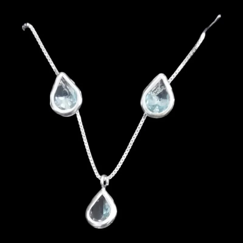 CONJUNTO GOTA 6X6  CRAVAÇÃO INGLESA TRADICIONAL AZUL PISCINA