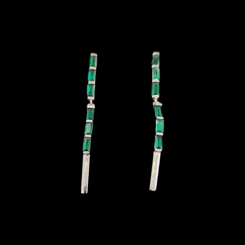 BRINCO BAGUETE 12 PEDRAS