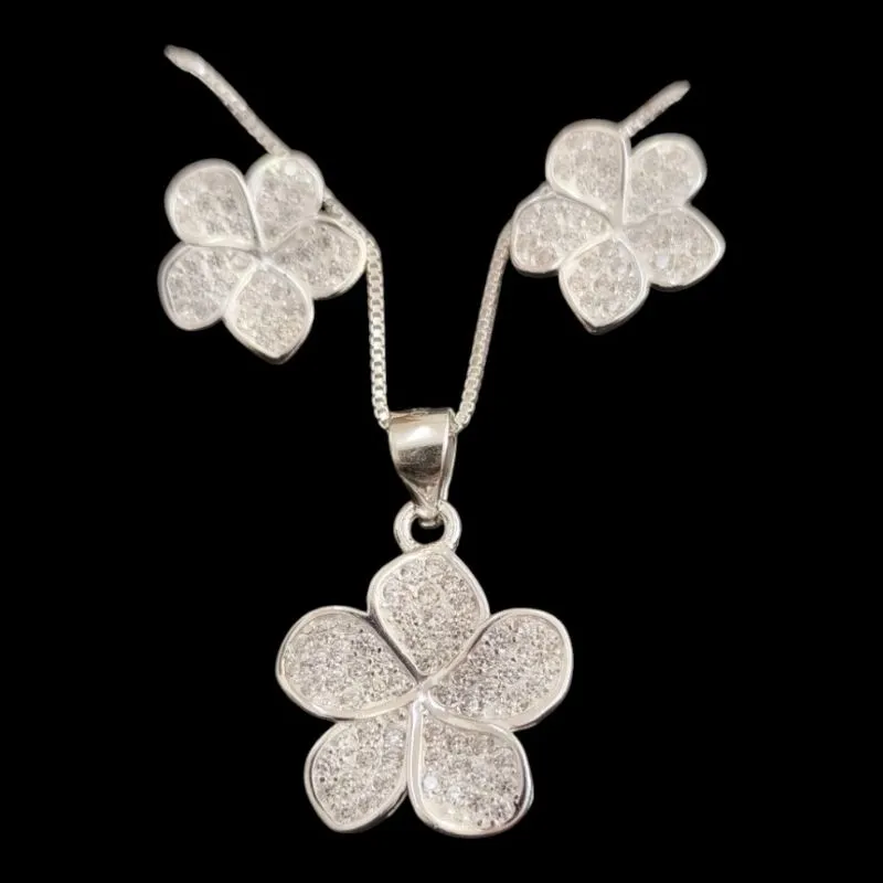 CONJUNTO FLOR MICROZIRCOINIA BRANCO