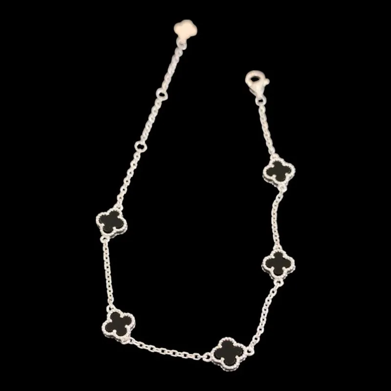 PULSEIRA  VAN CLEEF  5 TREVOS PRETA